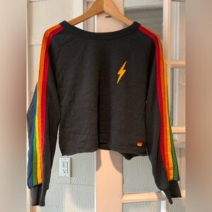 Aviator Nation Bolt Cropped Sweatshirt